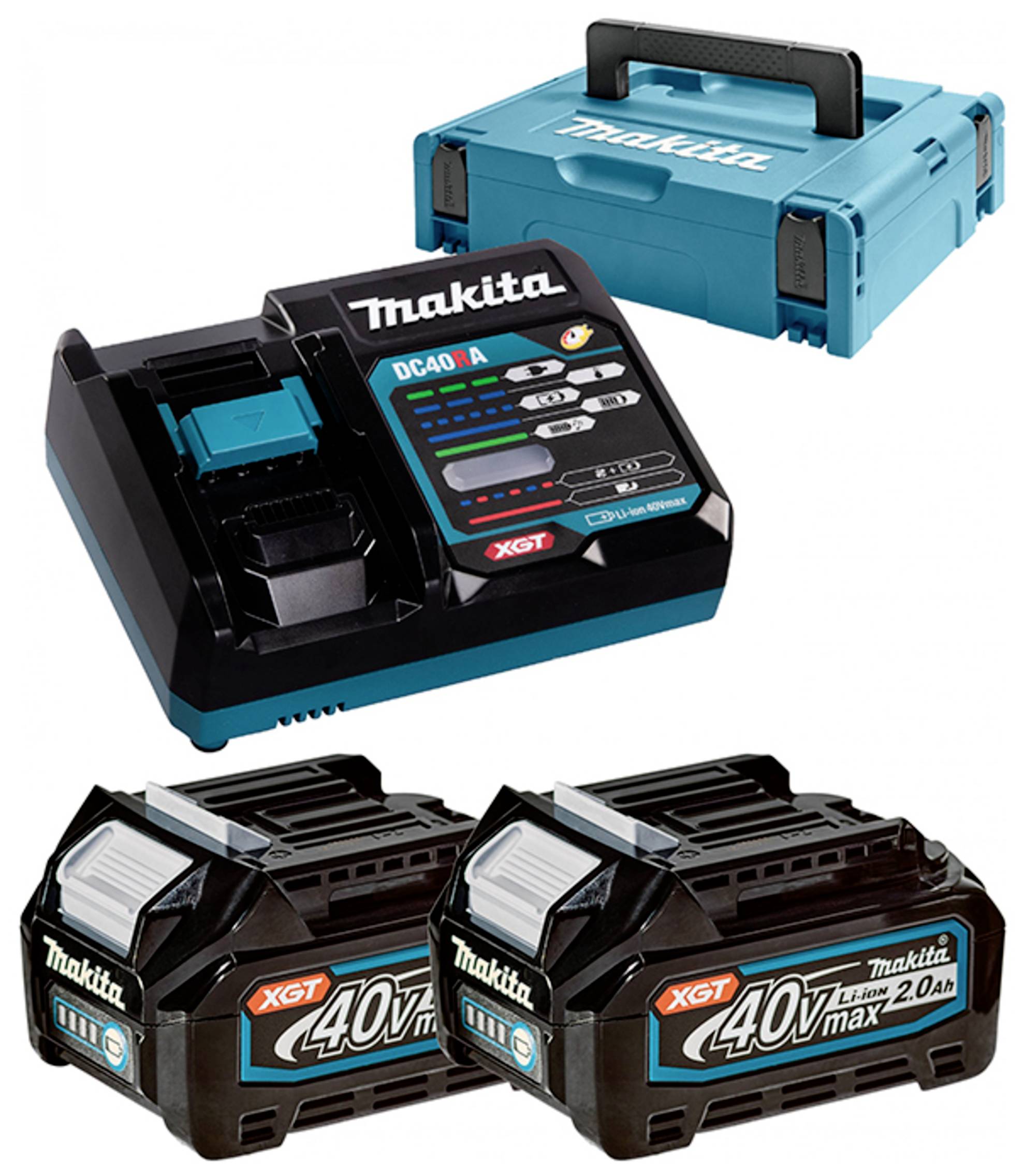 MAKITA 191V07-0 - Power Source-Kit passend für XGT-Geräte (40V XGT Li-Ionen | bestehend aus 2x BL402