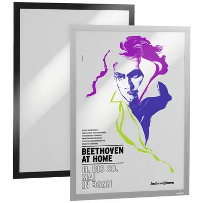 Poster für 'Beethoven at Home' in Bonn, 11.-20. Mai. Künstlerische Darstellung von Beethoven in bunten Tönen, Textdetails unten links.