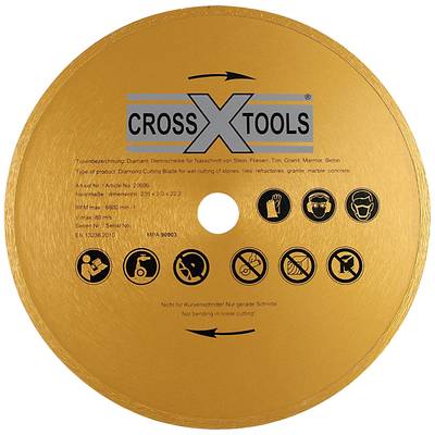 CrossTools 20606 Diamantscheibe 230 x 25,40 mm Durchmesser 230 mm Bohrungs-Ø 25.4 mm Fliesen, Beton, Granit, Stein, Marm