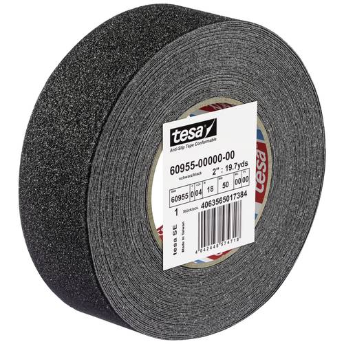 tesa ANTI-RUTSCH 60955-00000-00 Anti-Rutschband tesa® Schwarz (L x B) 18 m x 50 mm 1 St.
