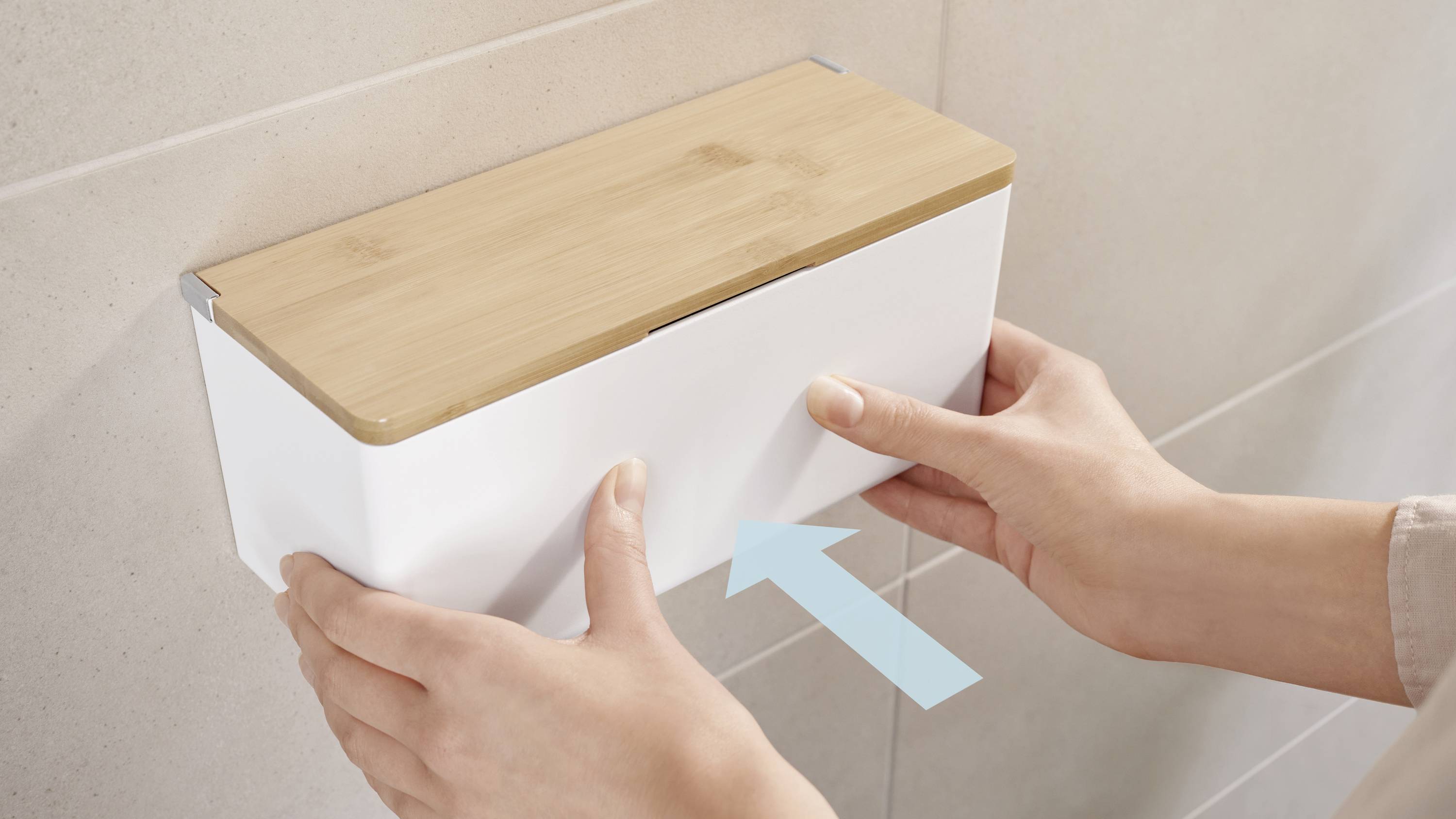 TESA - BABOO - Badezimmer-Organizer - Beige - Weiß - Kunststoff - Vollständig klebend - 3 kg - 242 mm-4
