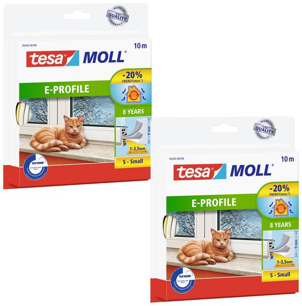 tesa E-PROFIL 05445-00500-00 Dichtband  Weiß (L x B) 10 m x 9 mm 2 St.