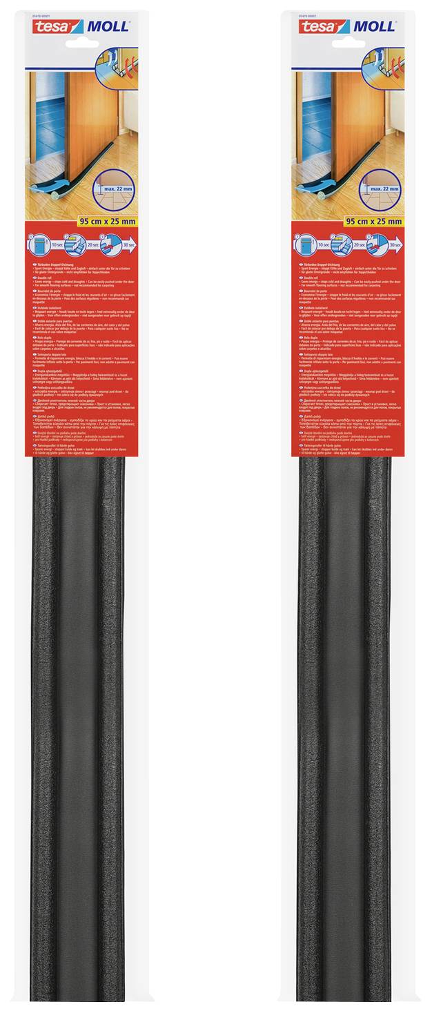 TESA 05418-00500-05 Türbodendoppeldichtung tesamoll® Anthrazit (L x B) 0.95 m x 25 mm 2 St.