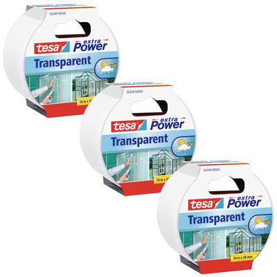 tesa EXTRA POWER 56349-00500-05 Reparaturband  Transparent (L x B) 10 m x 50 mm 3 St.
