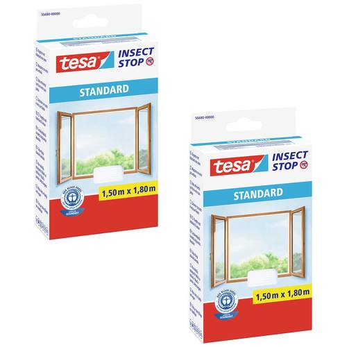 tesa STANDARD 55680-00501-04 Fliegengitter (B x H) 150 cm x 180 cm Anthrazit 2 St.
