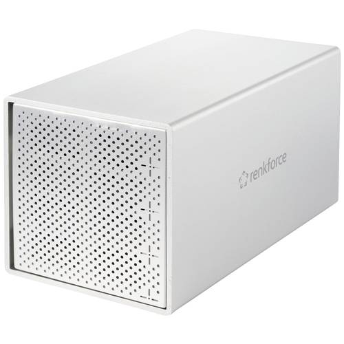 Renkforce RF-5587610 SATA-Festplatten-Gehäuse Anzahl Festplatteneinschübe: 4 Bay 2.5 Zoll, 3.5 Zoll inkl. 80 mm Lüfter A...