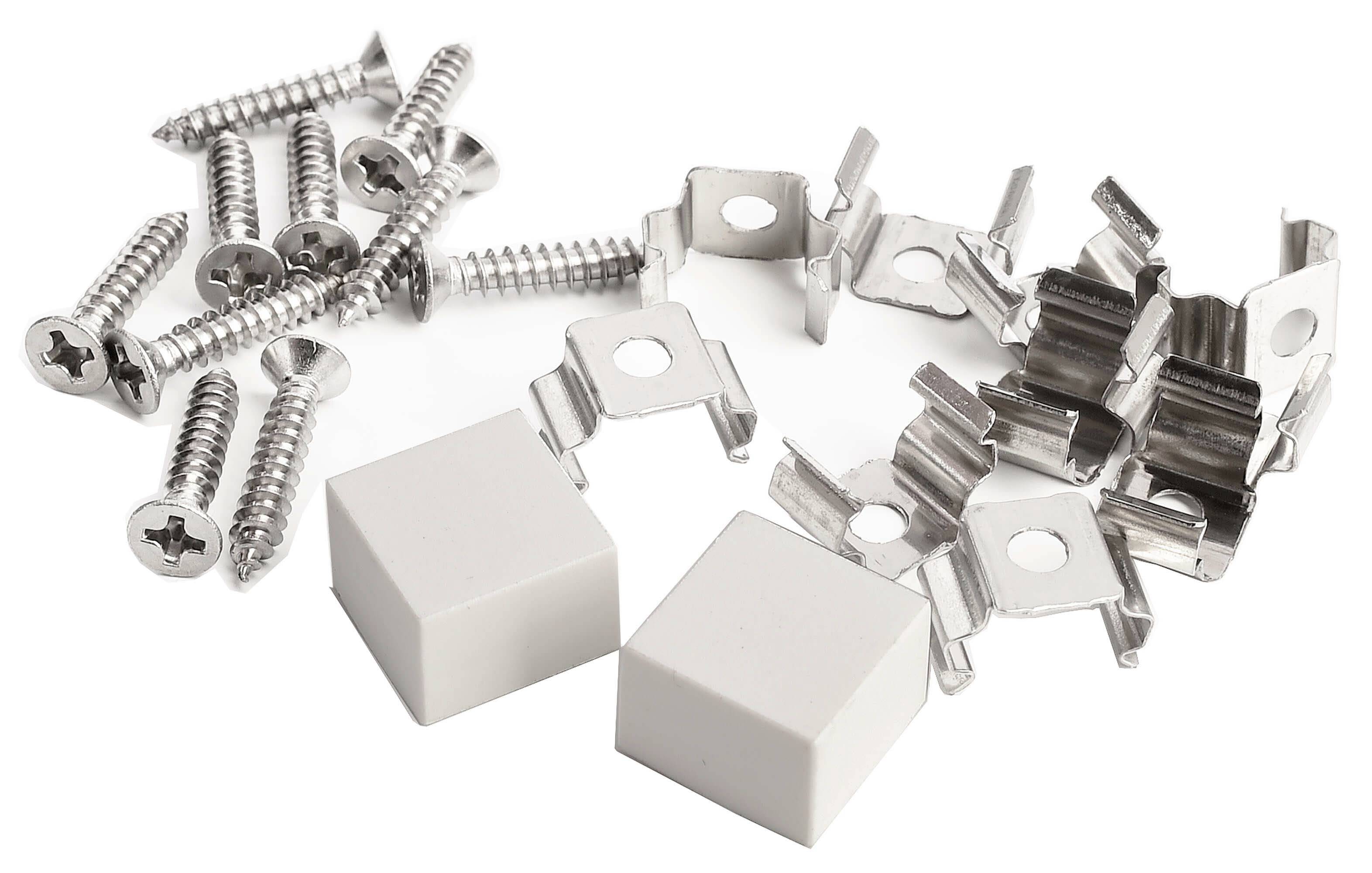 Deko Light 930531 Montageset für D Flex Line 10,0 x 10,0 mm Montageset Edelstahl 1 St.