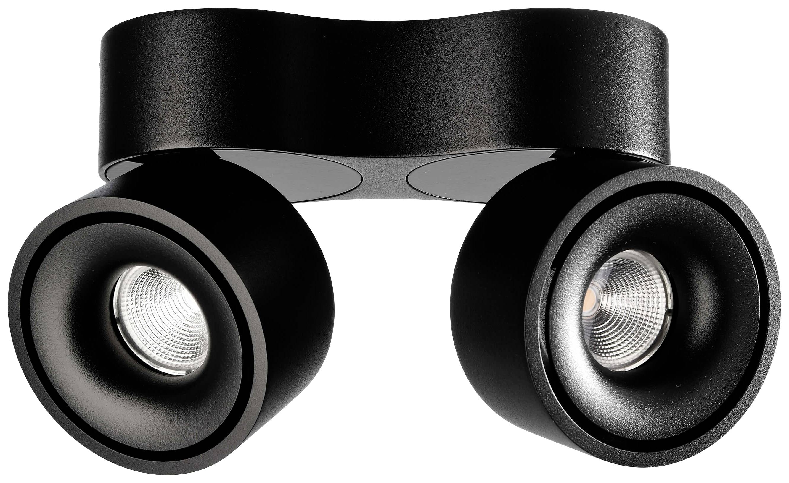 Deko Light Uni II Double Deckenaufbauleuchte LED fest eingebaut 20 W EEK: G (A - G) Warmweiß Tiefschwarz (RAL 9005)