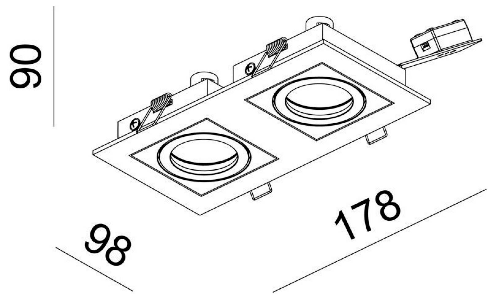Deko Light Kardan II 110101 Deckeneinbauring LED, Halogen GU5.3, MR 16 50 W Silber-2