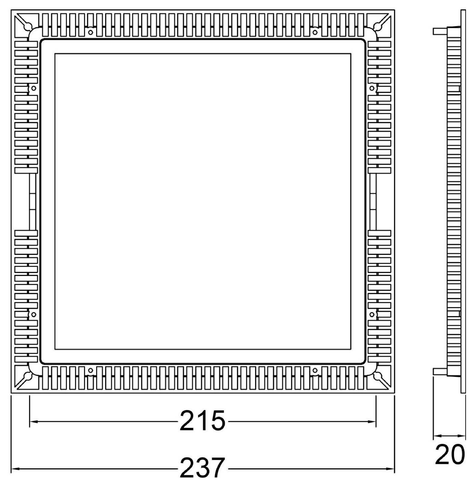Deko Light 565161 LED Panel Square 20 LED-Einbauleuchte EEK: G (A - G) LED LED fest eingebaut 16 W Perlhellgrau (RAL 902-2