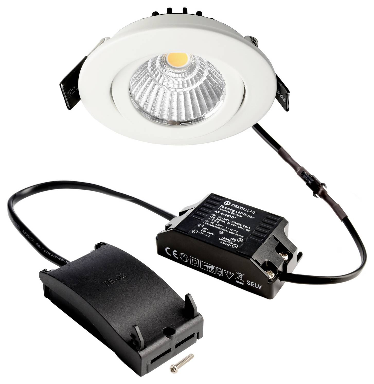 Deko Light 565355 Dione LED-Einbauleuchte EEK: F (A - G) LED LED fest eingebaut 8.50 W Weiß-1
