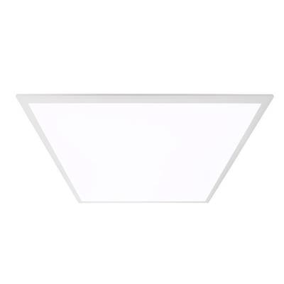 LED-Deckenleuchte, rechteckig, mit weißem Rahmen, strahlt gleichmäßiges, helles Licht aus. Ideal für moderne Innenräume.