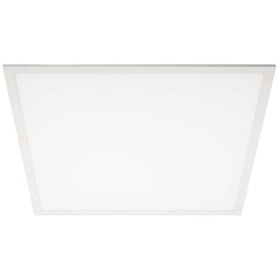 Weiße quadratische LED-Deckenleuchte mit schmalem Rahmen, geeignet für moderne Wohnräume oder Büros.