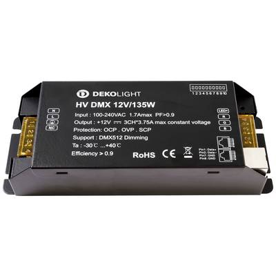 Deko Light BASIC, DIM, CV, HV DMX LED-Trafo Konstantspannung 135 W 0 mA - 11.25 A 12 V/DC dimmbar 1 St.-0