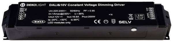 Deko Light BASIC, DIM, CV LED-Trafo Konstantspannung 0 mA - 16.70 A 12 V/DC Dali 1 St.