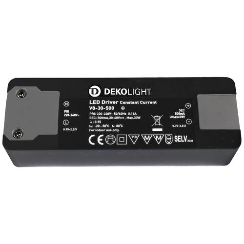 Deko Light BASIC, CC LED-Treiber Konstantstrom 30 W 0.50 A 30 - 60 V/DC 1 St.