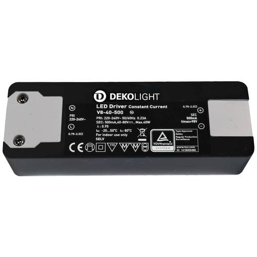 Deko Light BASIC, CC LED-Treiber Konstantstrom 40 W 0.50 A 40 - 80 V/DC 1 St.
