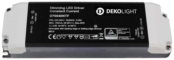 Deko Light BASIC, DIM, CC LED-Treiber  Konstantstrom 40 W 700 mA - 0.70 A 28 - 56 V/DC dimmbar 1 St.