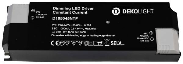Deko Light BASIC, DIM, CC LED-Treiber  Konstantstrom 45 W 1050 mA - 1.05 A 22 - 43 V/DC dimmbar 1 St.