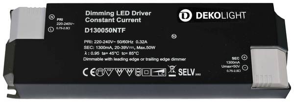 Deko Light BASIC, DIM, CC LED-Treiber Konstantstrom 50 W 1.30 A 20 - 39 V/DC dimmbar 1 St.