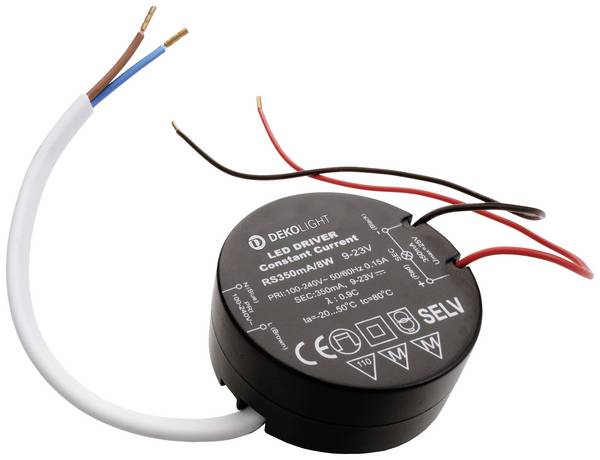 Deko Light ROUND, CC, RS350mA/8W LED-Treiber  Konstantstrom 8 W 0.35 A 9 - 23 V/DC  1 St.