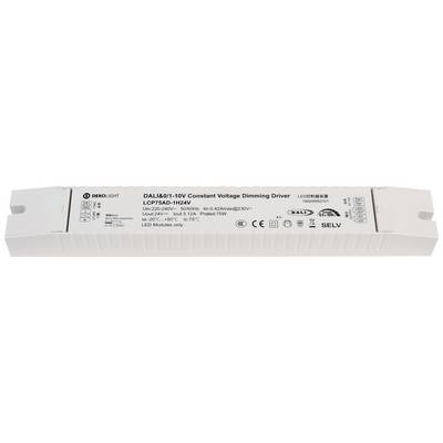 Elektronisches Vorschaltgerät mit Aufschrift 'Dimmfunktion' für LED-Beleuchtung. Spannung: 220-240V, Leistung: max. 75W.