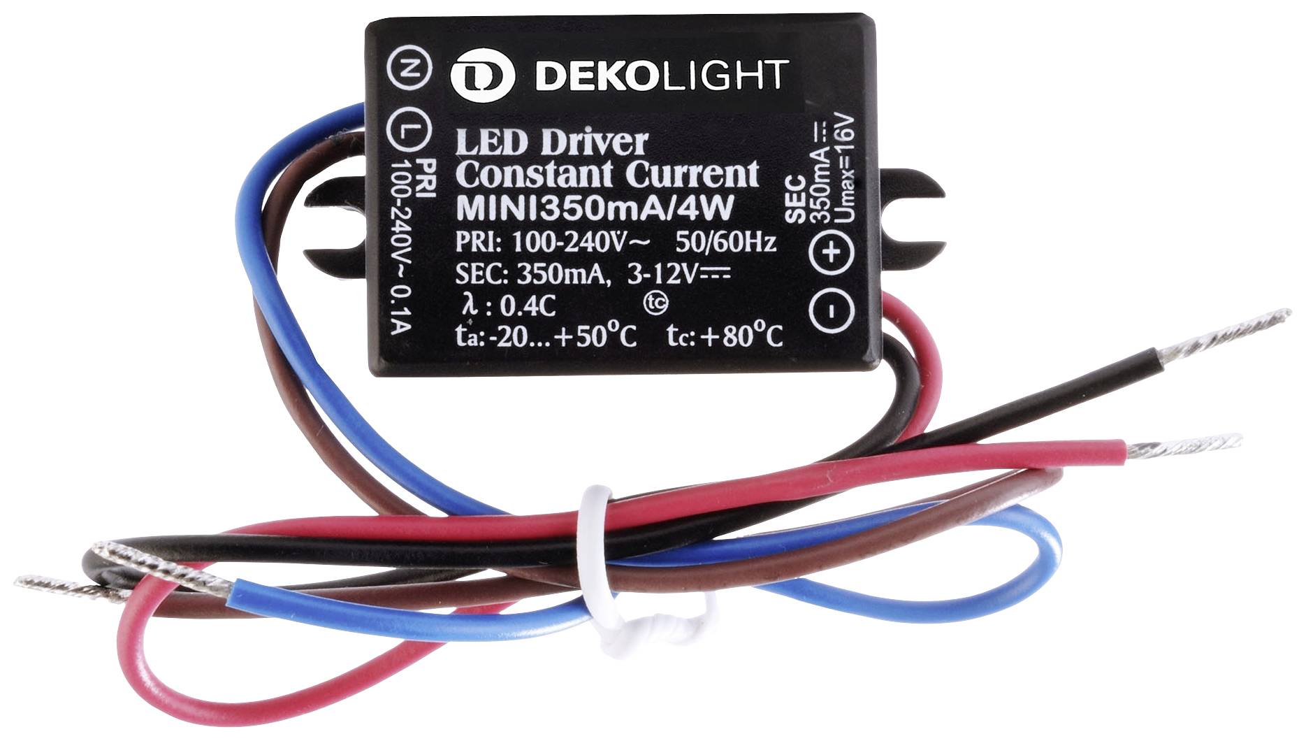 Deko-Light Netzgerät MINI350mA/4W Schwarz