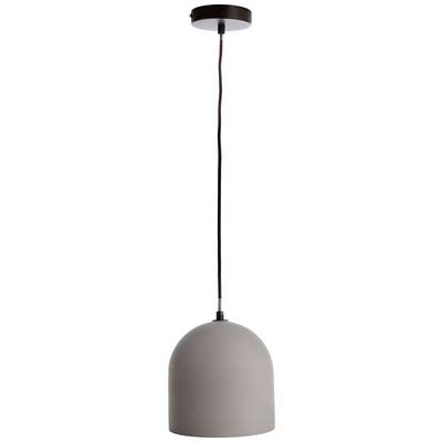 Graue Hängeleuchte mit einfachem, modernem Design und schwarzem Kabel, geeignet für minimalistisches Interieur.