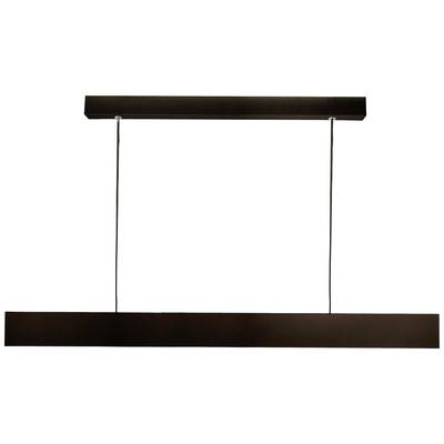 Eine schlichte, rechteckige, schwarze Hängelampe mit zwei Kabeln, ideal für moderne Innenräume.