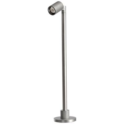 Stehleuchte aus Metall in modernem Design mit zylinderförmigem Kopf, geeignet zur gezielten Beleuchtung in Wohnräumen.