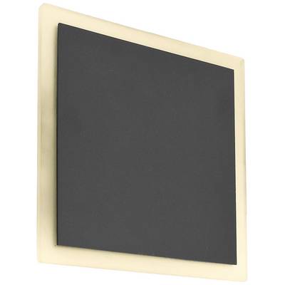 Quadratische schwarze Platte mit einem dünnen, hellen Rahmen.