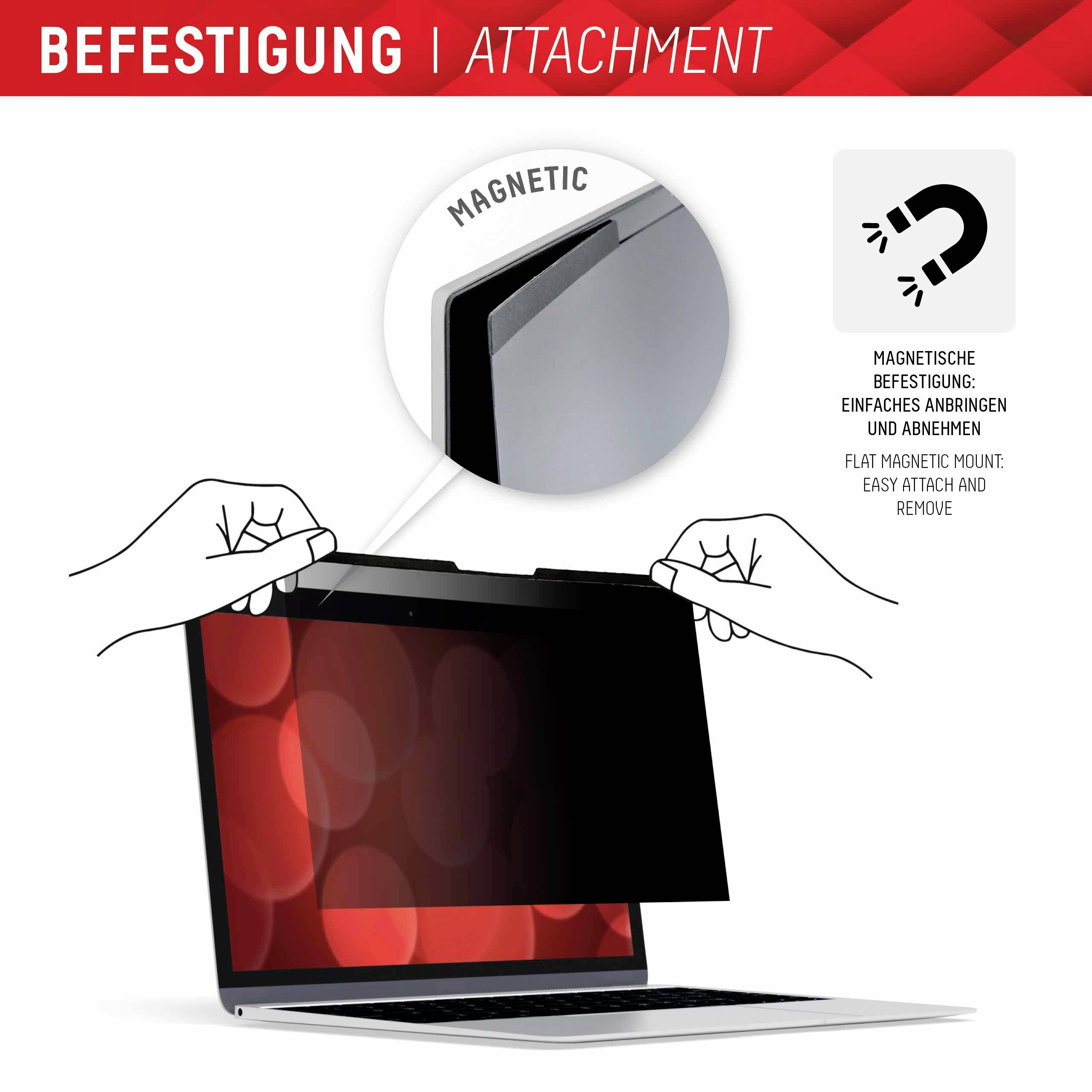 E.V.I. - DISPLEX - Blickschutzfilter für Notebook - 2-Wege - entfernbar - magnetisch - 35.6 cm (13.6"")-4