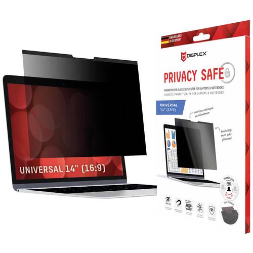 Thumbnail - DISPLEX Privacy Safe Blickschutzfolie Notebook 35,6 cm (14) Bildformat: 16:9 01762 Universal