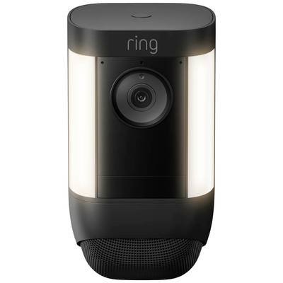 Smarthome-Sicherheitskamera in schwarzem Gehäuse mit integriertem Licht und zentral platzierter Linse.