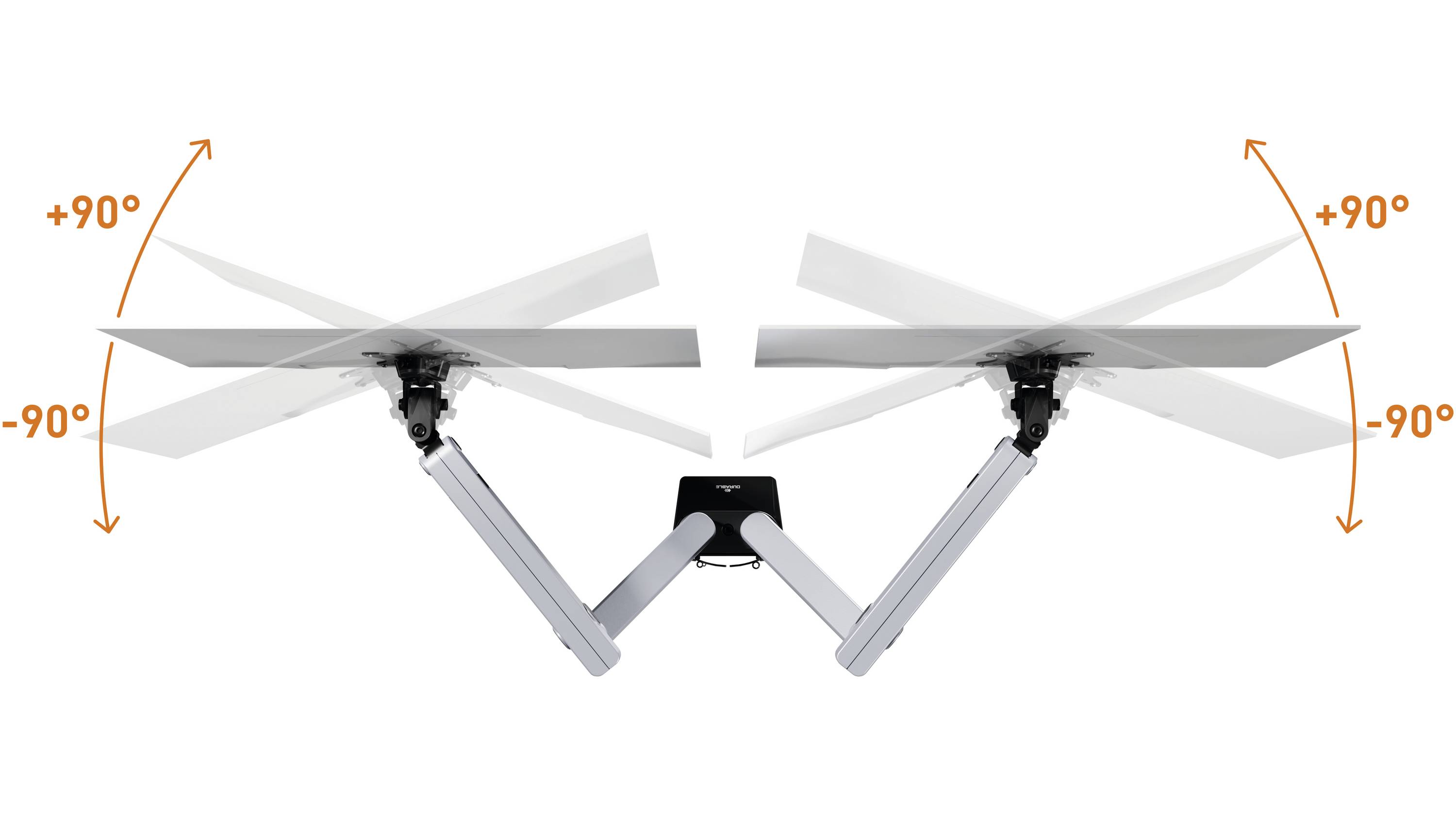 Durable SELECT PLUS Monitor-Tischhalterung 2 Display(s) 81,3 cm (32") Silber Drehbar, Höhenverstellbar, Neigbar, Schwenk-8