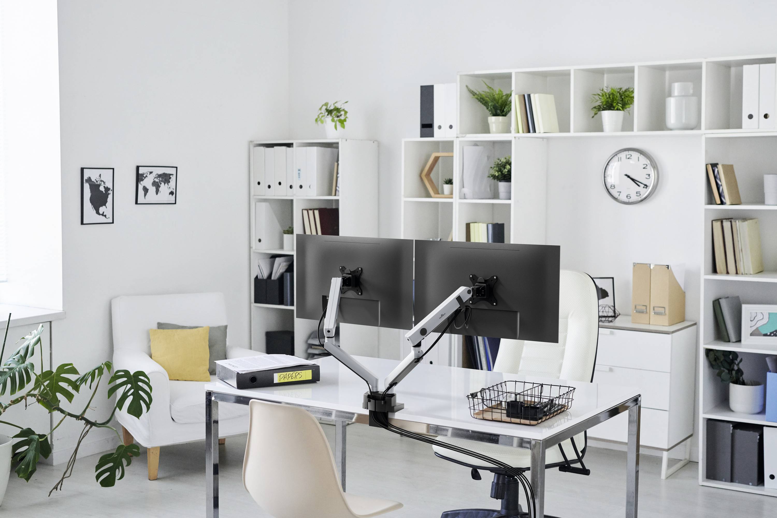Durable SELECT PLUS Monitor-Tischhalterung 2 Display(s) 81,3 cm (32") Silber Drehbar, Höhenverstellbar, Neigbar, Schwenk-6