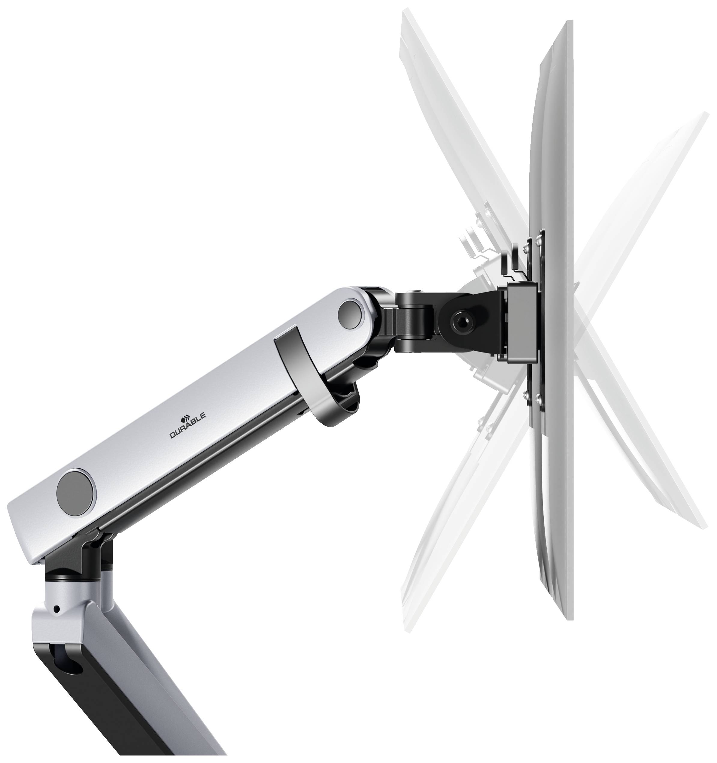 Durable SELECT PLUS Monitor-Tischhalterung 2 Display(s) 81,3 cm (32") Silber Drehbar, Höhenverstellbar, Neigbar, Schwenk-2