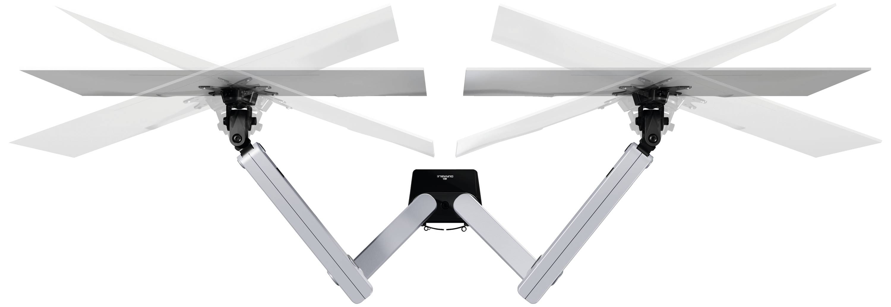 Durable SELECT PLUS Monitor-Tischhalterung 2 Display(s) 81,3 cm (32") Silber Drehbar, Höhenverstellbar, Neigbar, Schwenk-3