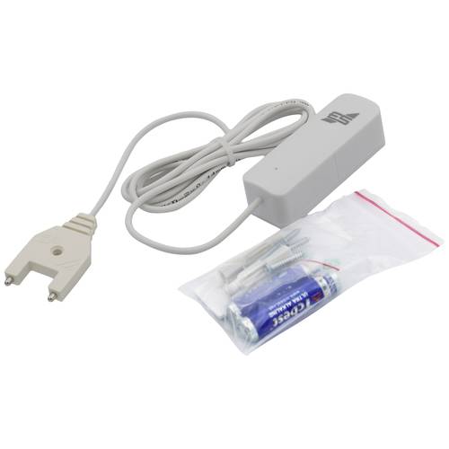Schabus 200100 WWD 100 Wireless Water Detector Wassermelder mit App-Steuerung, mit externem Sensor batteriebetrieben
