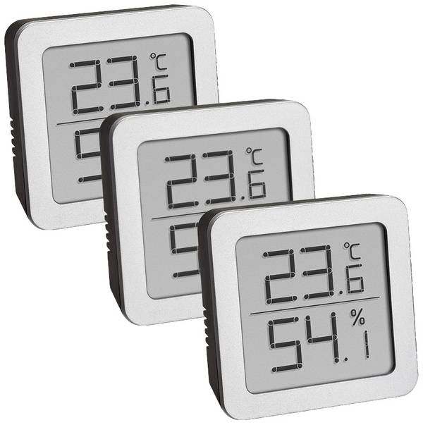 TFA Dostmann Thermo-/Hygrometer Silber, Schwarz 95.2019.54