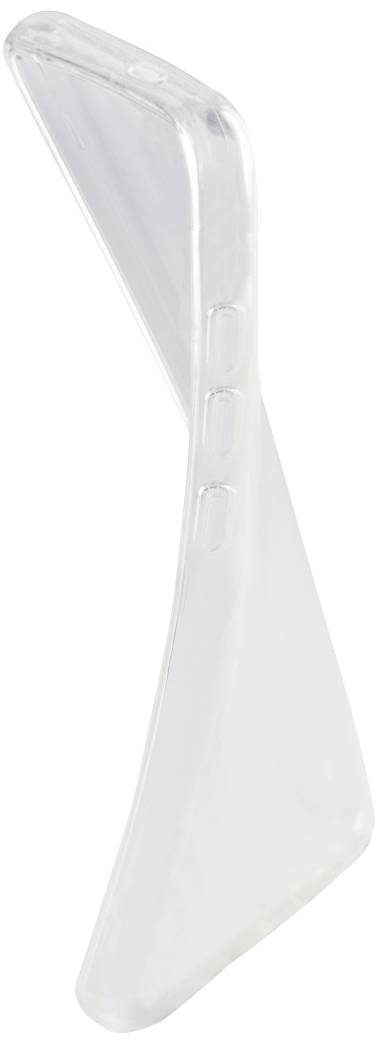 Eine durchsichtige, flexible Handyhülle mit abgeschrägten Kanten, die Schutz bietet und simpel im Design ist.