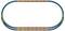 Eine ovale Laufbahn mit markierten Bahnen und verschiedenen farbcodierten Abschnitten, gekennzeichnet mit G1231, G1234 und G1235.