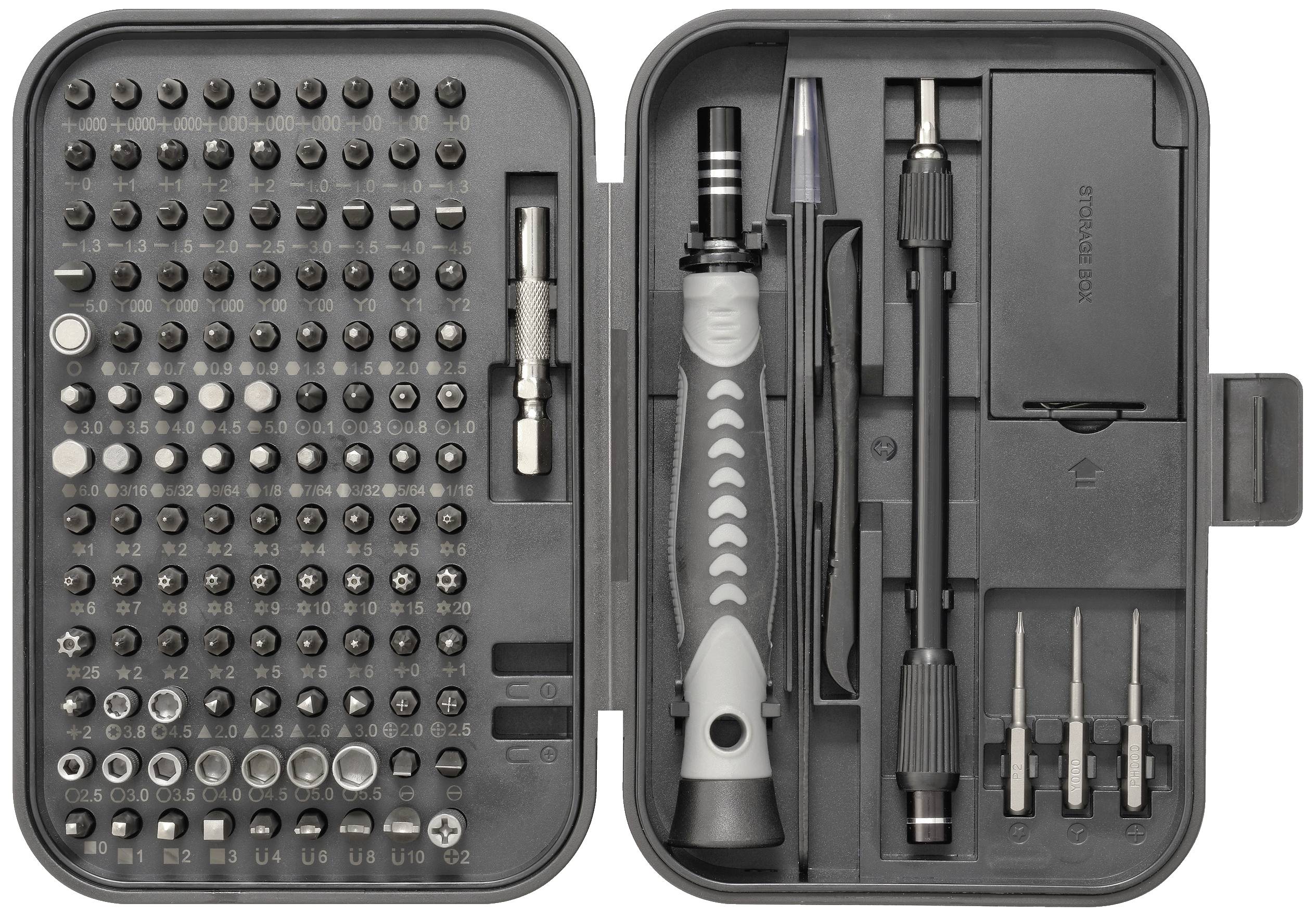 TOOLCRAFT TO-8391705 Bit-Set 130teilig Kreuzschlitz Phillips, Kreuzschlitz Pozidriv, Außen-Sechskant, Tri-Wing, Innen-Vi-1