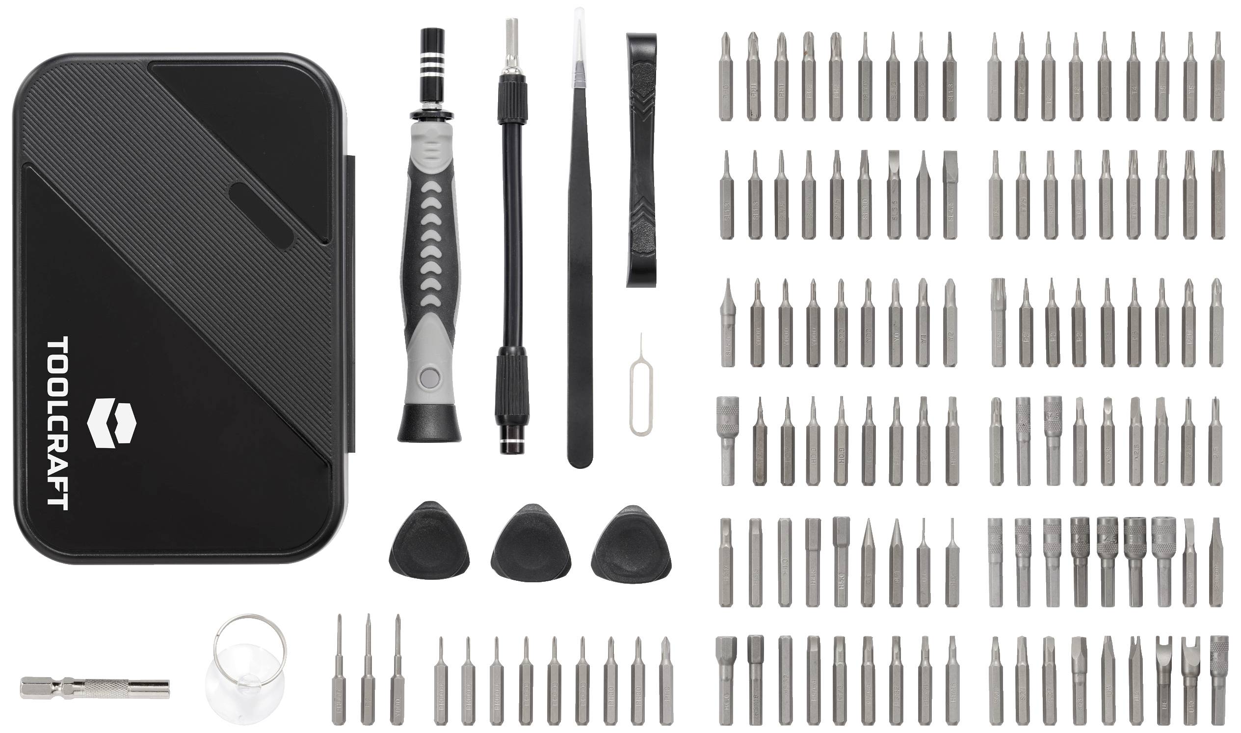 TOOLCRAFT TO-8391705 Bit-Set 130teilig Kreuzschlitz Phillips, Kreuzschlitz Pozidriv, Außen-Sechskant, Tri-Wing, Innen-Vi-2