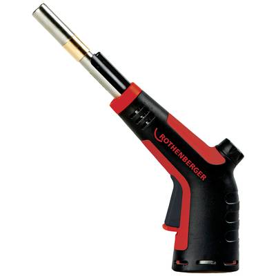 Lötlötzerät mit ergonomischem Griff und Metalldüse, Markenname 'Rothenberger' aufgedruckt. Verwendbar für präzises Löten.