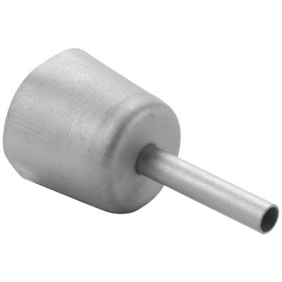 Metallisches, zylindrisches Bauteil mit einem dünnen, langgestreckten Rohransatz, das eine Noppenstruktur auf der Oberfläche zeigt.