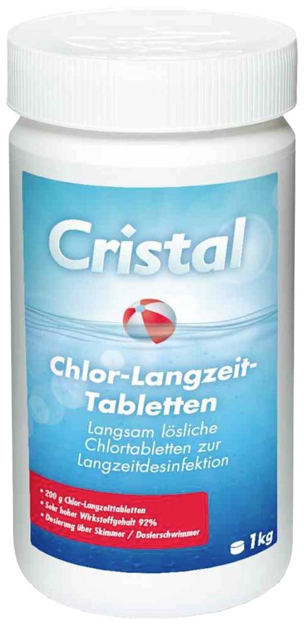 Cristal 1136584 Chlor-Langzeit-Tabletten 200 g, 1 kg Eimer Chlor-Tabletten 1 St.