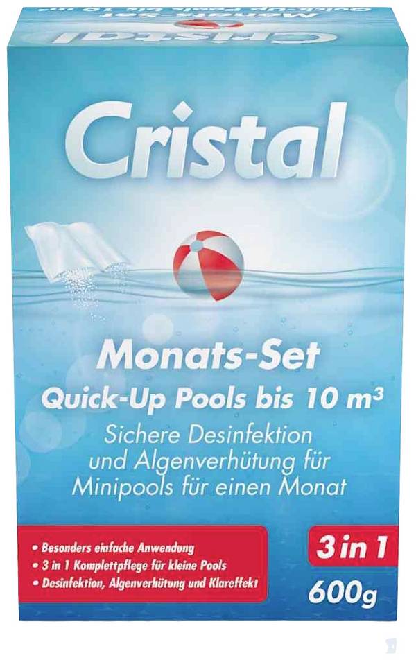 Cristal 1199810 Monats-Set Chlor bis 10 m³, 4 x 150 g Chlor-Tabletten 1 St.