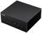 Ein schwarzer ASUS Mini-PC mit verschiedenen Anschlüssen an der Vorderseite, darunter HDMI, USB und ein Netzschalter.