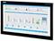 Touchscreen-Display eines Siemens SIMATIC HMI, zeigt eine Bedienoberfläche zur Überwachung und Steuerung eines industriellen Prozesses.